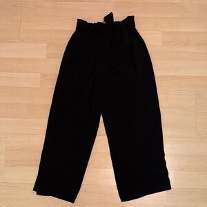 Zara Black High-Waisted Wide-Leg Pants